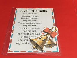 Five Little Bells - Flannel Felt Board Laminated Story And Pieces - £9.45 GBP