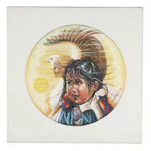 Untitled (Native American Girl w/ Eagle) By Anthony Sidoni Signed Oil on Canvas - £2,167.48 GBP