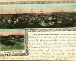 View of St Mary 1906 &amp; 1845 Saint Mary&#39;s PA 1906 Vignette DB Postcard Dr... - £9.48 GBP