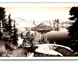 RPPC Vista Da Cerchio Cratere Lago National Park O Sawyers Foto Cartolin... - $4.04