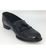 JOHNSTON &amp; MURPHY  Men’s 12 N Black Leather Tassel Loafer USA Made 12N - £15.80 GBP