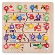Wooden Alphabet Puzzle. Alphabet Board For Kids With Wooden Letters. Best Learni - £31.38 GBP