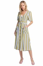 NWOT ASTR The Label Scout Moss Striped Belted Midi Dress Women’s Size S - £15.65 GBP