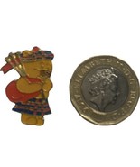 Teddy bear playing pipes￼  Pin Badge - $77.83 MXN