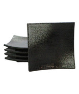 Pack Of 5 Charcoal Grey Hakumu Collection Square Appetizer Dessert Salad... - $31.99