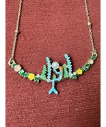 FABULOUS SIGNED BETSEY JOHNSON LITTLE MERMAID NECKLACE W/ 20&quot; CHAIN - €33,59 EUR