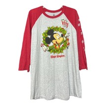 Disney Parks Womens Red Grey 2018 Mickey&#39;s Very Merry Christmas Party T ... - £15.62 GBP