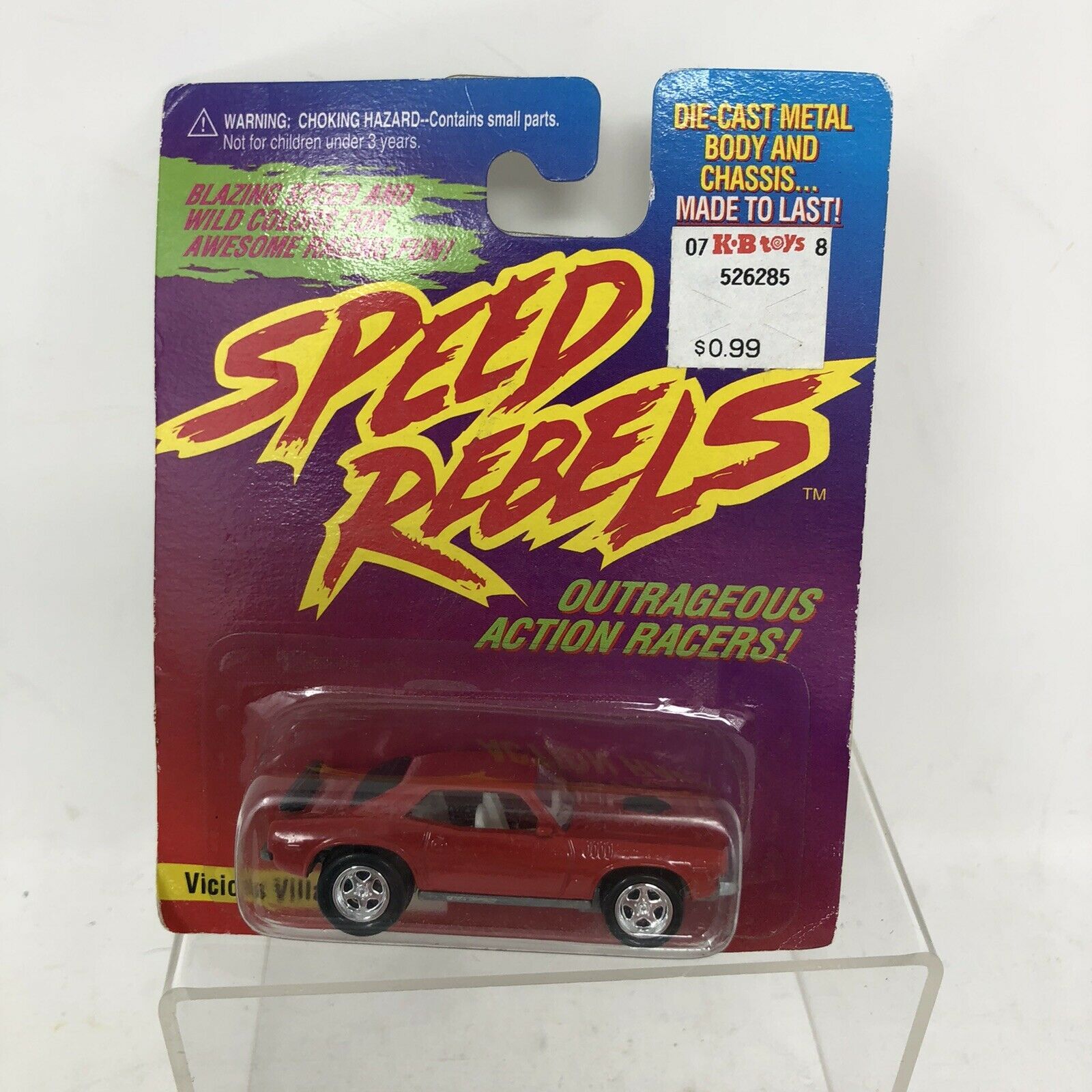 Playing Mantis Orange 1997 Speed Rebels Vicious Villian Chevy Camaro Diecast - $8.96