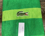 Lacoste ~ Green Bath Towel 100% Cotton 30&quot; x 52&quot; Big Crocodile Logo - $29.07