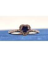 *Pandora Rose Gold Plated Heart Ring ALE MET 58 Size 8.5 - $54.41