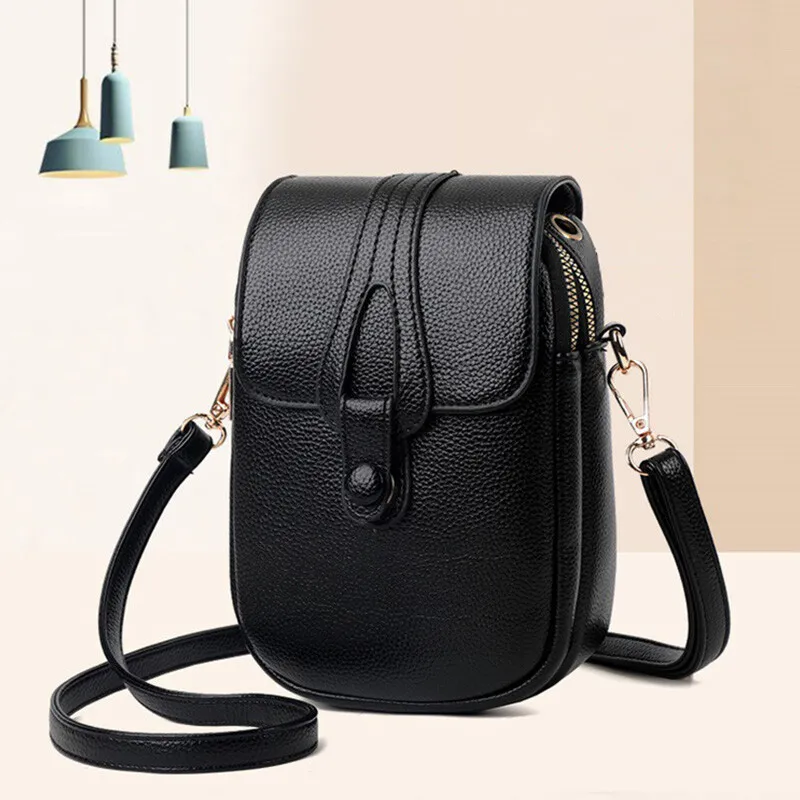 Women Mobile Phone Bag Leather Cross-body Mini Purse Shoulder Pouch Wallet NEW - £12.53 GBP