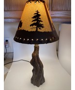 Rustic Tree Trunk Country Cabin Table Lamp W/Tree Shade - €85,79 EUR
