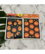 Hallmark Vintage 90s Halloween Stickers Lot of 2 Black Cats Jack-o-lantern - $282.06 MXN