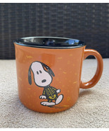 Orange Black Halloween Peanuts Snoopy Skeleton Mug Cup Jumbo Coffee Tea ... - $16.99