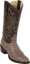 Los Altos Rustic Brown Handmade Genuine Full Quill Ostrich Round Toe Cow... - $519.99+