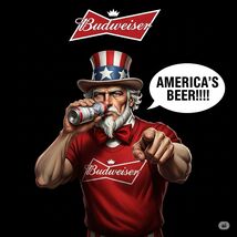 Budweiser Bud Light Beer Advertising Metal  Sign 8x12in Vintage Uncle Sam 7 - $24.74