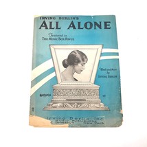 Vintage Sheet Music 1924 All Alone Irving Berlin Ukulele Piano Music Box Revue - £10.47 GBP