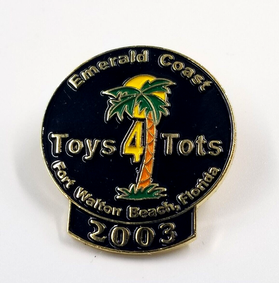 2003 Emerald Coast Toys 4 Tots Fort Walton Beach Florida Lapel Pin Adver... - $9.99