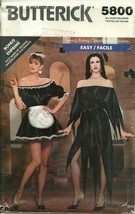 Butterick Sewing Pattern 5800 Womens Sexy Costume Vampira French Maid Sz 6 - 24 - £5.51 GBP