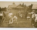 Watermelon Race Real Photo Postcard Squirrel Island Maine 1907 Fete Week - $186.12