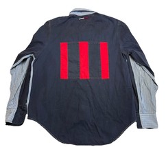 Vtg Big Logo Back Hit Tommy Hilfiger Womens 6 Shirt Striped Color Block Y2K - $23.75