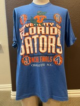 Vintage 90&#39;s Florida Gators Basketball 1994 NCAA Finals Blue T Shirt size XL - £31.28 GBP