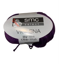 Schachenmayr SMC Select DK Cotton Modal Violena Yarn 1606 Purple Cable W... - $5.99