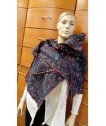 FELTED WOOL WRAP MADE IN EUROPE UNIQUE FELTED WOOL MARBLE SHAWL HOLIDAY ... - £85.61 GBP