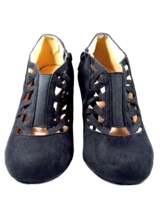 Women High Heel Black Pump Vintage Inspired &#39;30s Size 9 (FITS Sz 8.5) JG - $37.99
