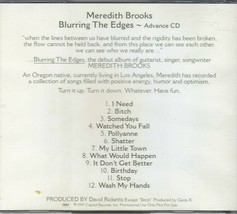Meredith Brooks - Burning the Edges Advance CD, Promo - £5.59 GBP