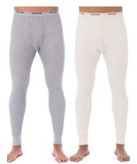 Fruit Of The Loom Big Men&#39;s Thermal Bottoms 2 Pack Size 5XL Natural &amp; Gr... - $22.24