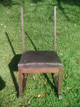 Antique/Vintage Oak Wood Rocking Chair Missing Top Back/A Rung Needs Work/Repair - £39.96 GBP