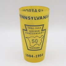 Trafford Pittsburgh Commemorative Glass Tumbler Golden Anniversary 1954 - $86.49