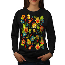 Cute Flower Jumper Pattern Women Sweatshirt - £14.95 GBP