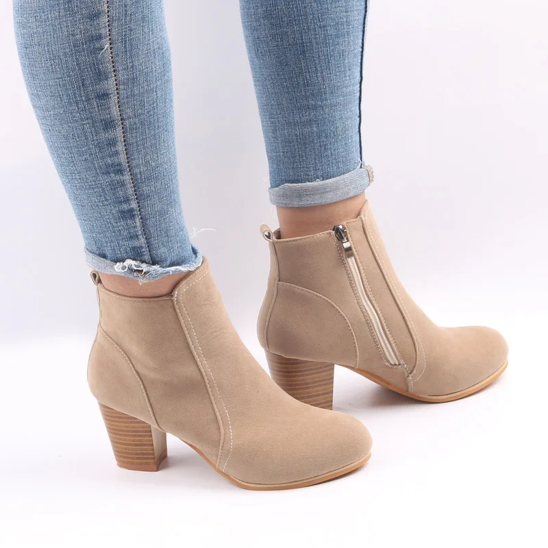 Hot Autumn Winter Women Boots Solid European Ladies shoes  boots  Leather ankle  - £180.21 GBP