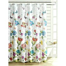 Pioneer Woman Blooming Bouquet Shower Curtain Floral Cotton Bath Embroidered NEW - $32.69