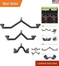 LAT Pull Down Bars Cable Machine Attachment, Rowing T-bar V-bar Set, Bac... - $95.61