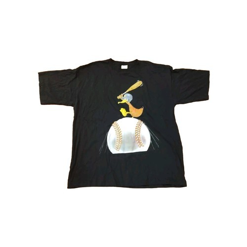 1993 Duck Head Duck Baseball Shirt Mens XL Black Two Sided Print T Shirt  - $44.82