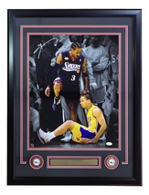 Allen Iverson Signed Framed 16x20 Philadelphia 76ers Lue Step Over Photo JSA ITP - £186.04 GBP