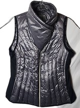 Calvin Klein Performance Women 0X Down Zip Pocket Winter Cold Vest Silver - £37.35 GBP