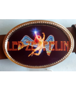 LED ZEPPELIN Epoxy PHOTO MUSIC BELT BUCKLE   - NEW - $328.47 MXN