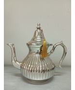 Handmade Moroccan Brass Teapot, Silver Plated Tea Set, Wedding Gift - $122.00+