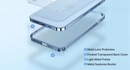 For iPhone 14 Pro Max 12 13 Pro Max Mini Magnetic Metal+Hard back hard Flip case - £41.46 GBP