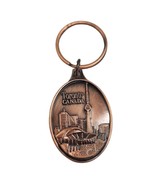 Copper Colored Metal Oval Toronto Canada Skyline Key Chain - £11.19 GBP