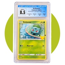 McDonald&#39;s 2021 Pokemon Card: Bulbasaur 1/25, CGC 8.5 with Sub-Grades - £59.69 GBP