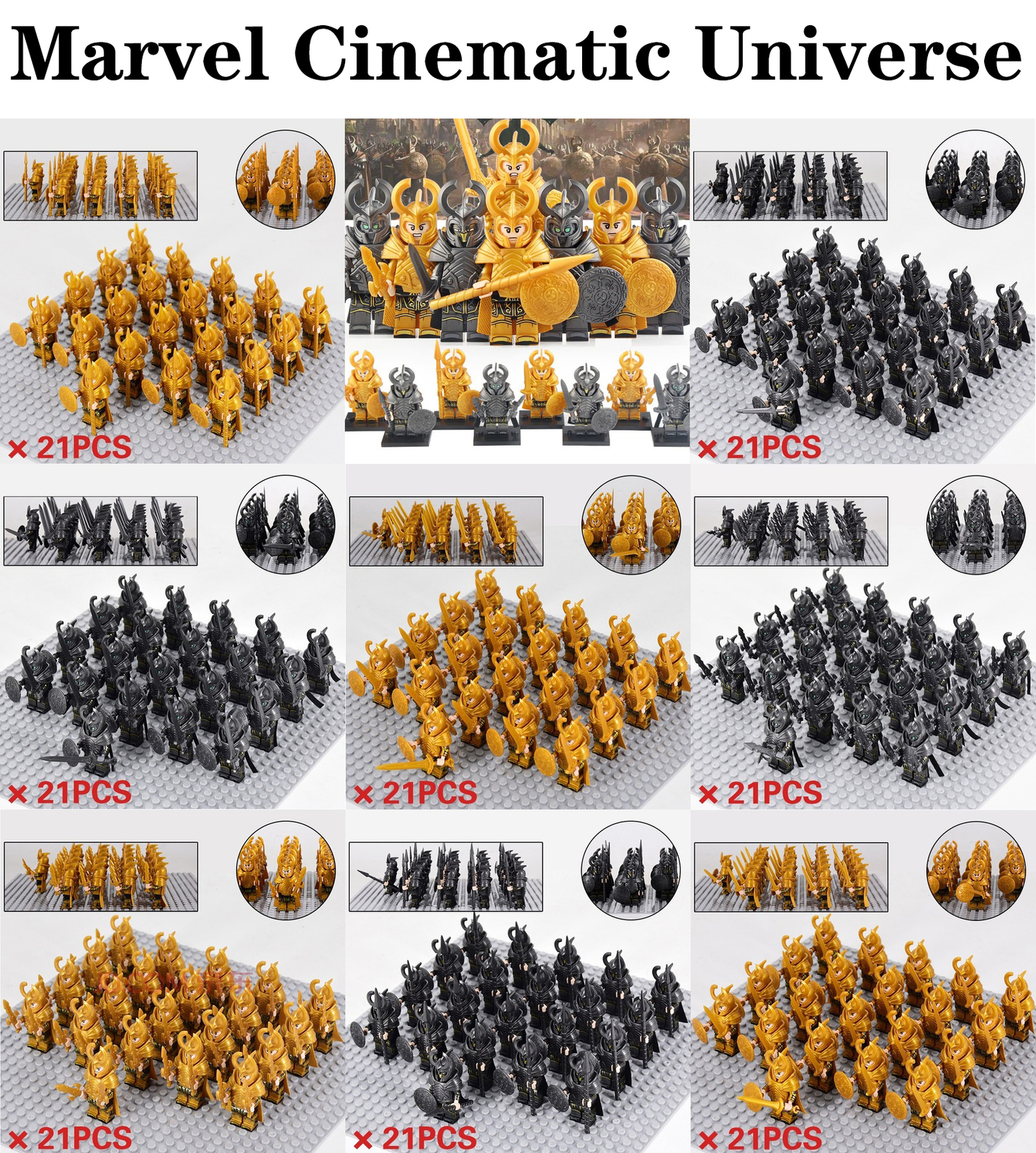 Norse Mythology Asgard Hela's Army Einherjar Berserker 21 Minifigures Lot