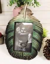 Green Southwestern Native Indian Butterfly Spotted Feather Picture Frame... - $22.99