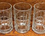Anchor Hocking U.S.A. Tartan Clear 7 oz Juice Glasses ~ Lot of 3 - £23.11 GBP