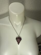 Vintage Purple Grapes Pendant Necklace Estate Jewelry Find KG - $9.89