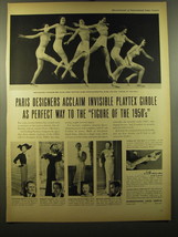 1950 Playtex Girdle Ad - Pierre Balmain, Robert Piguet, Comtesse de Polignac - $18.49